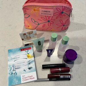 Clinique Make Up Bag and Clinique Products